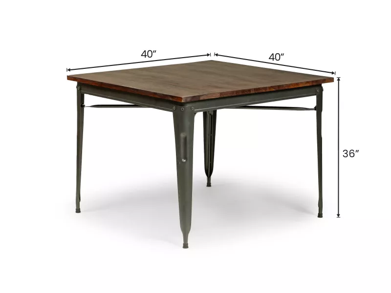 Daisy 4 Seater Dining Set in Dark Grey Color